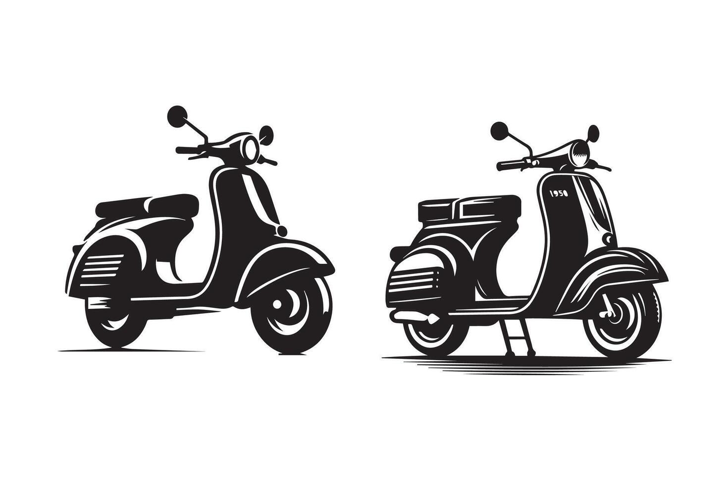 Scooter Silhouette Illustration vector