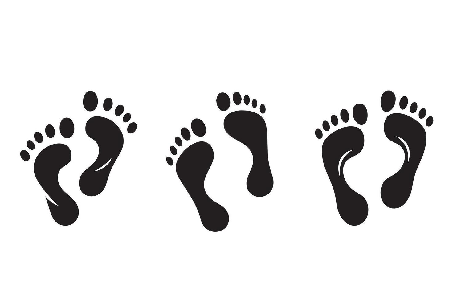 Footprints Footsteps Silhouette Illustration vector