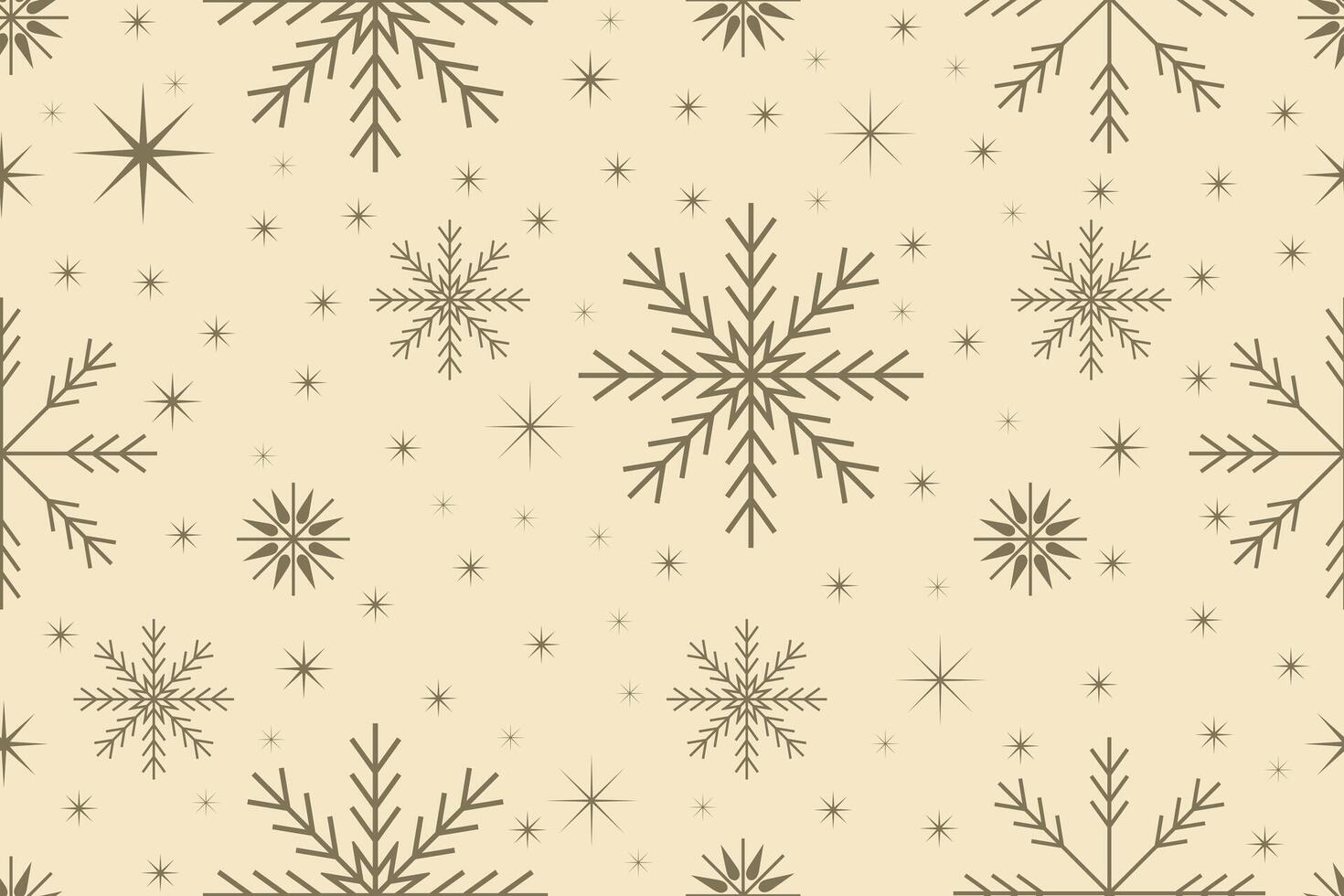 Christmas background with snowflakes and stars pattern vector