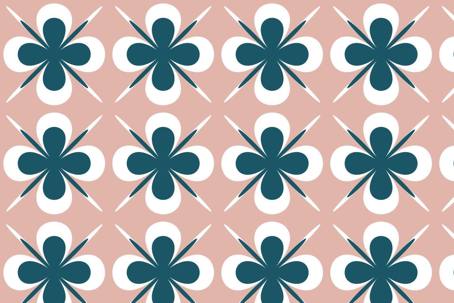 Flower pattern on pink background vector