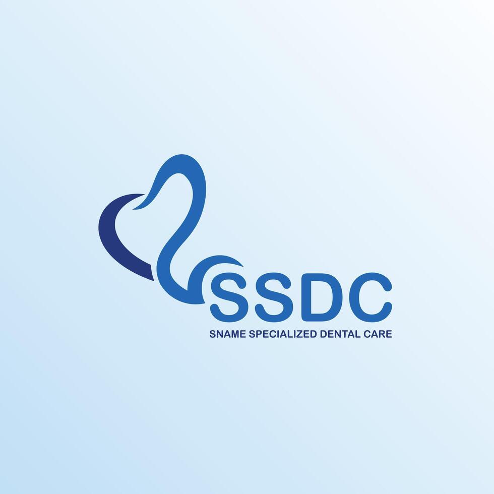 the ssdc logo on a blue background vector