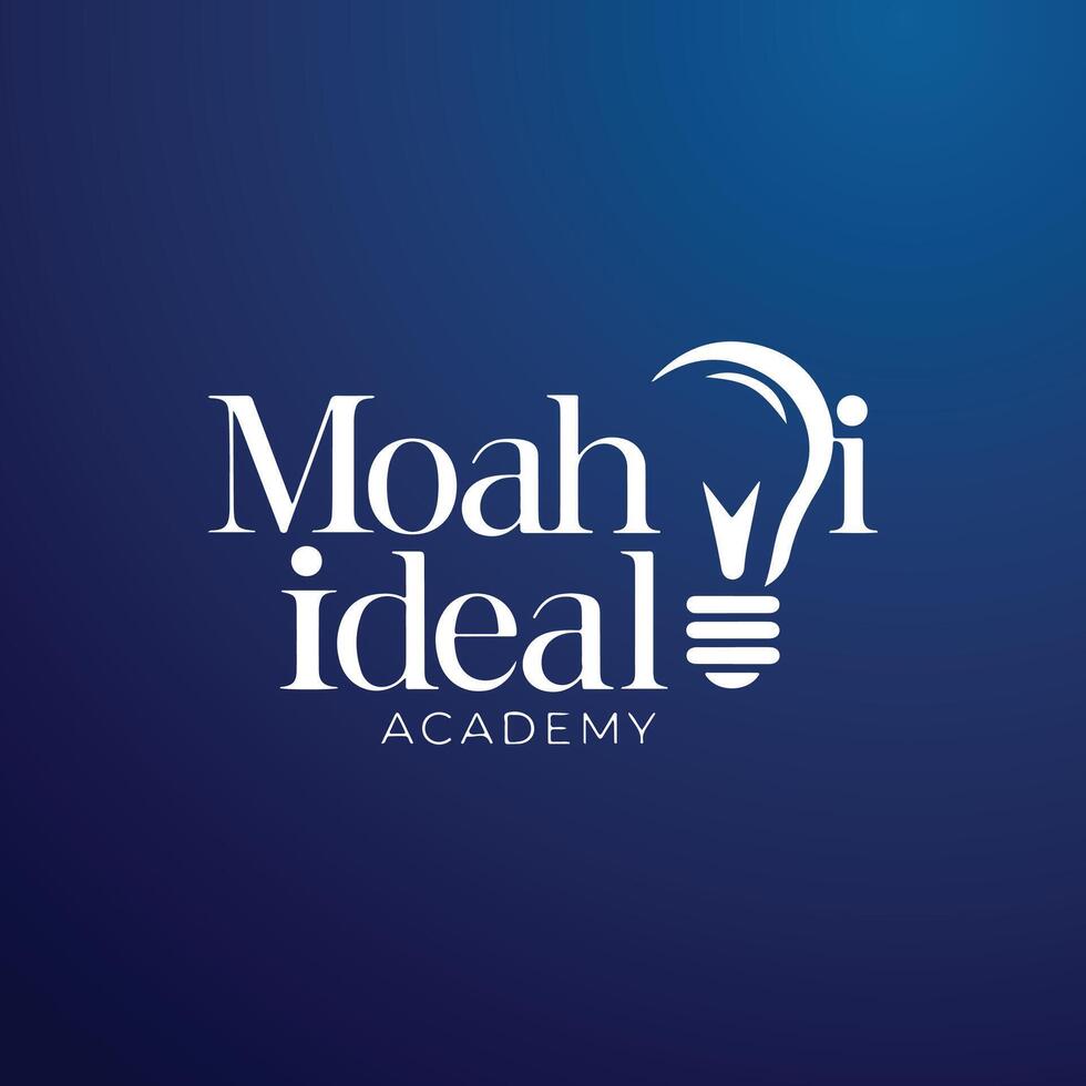 Mohammadi ideal academy logo design vector