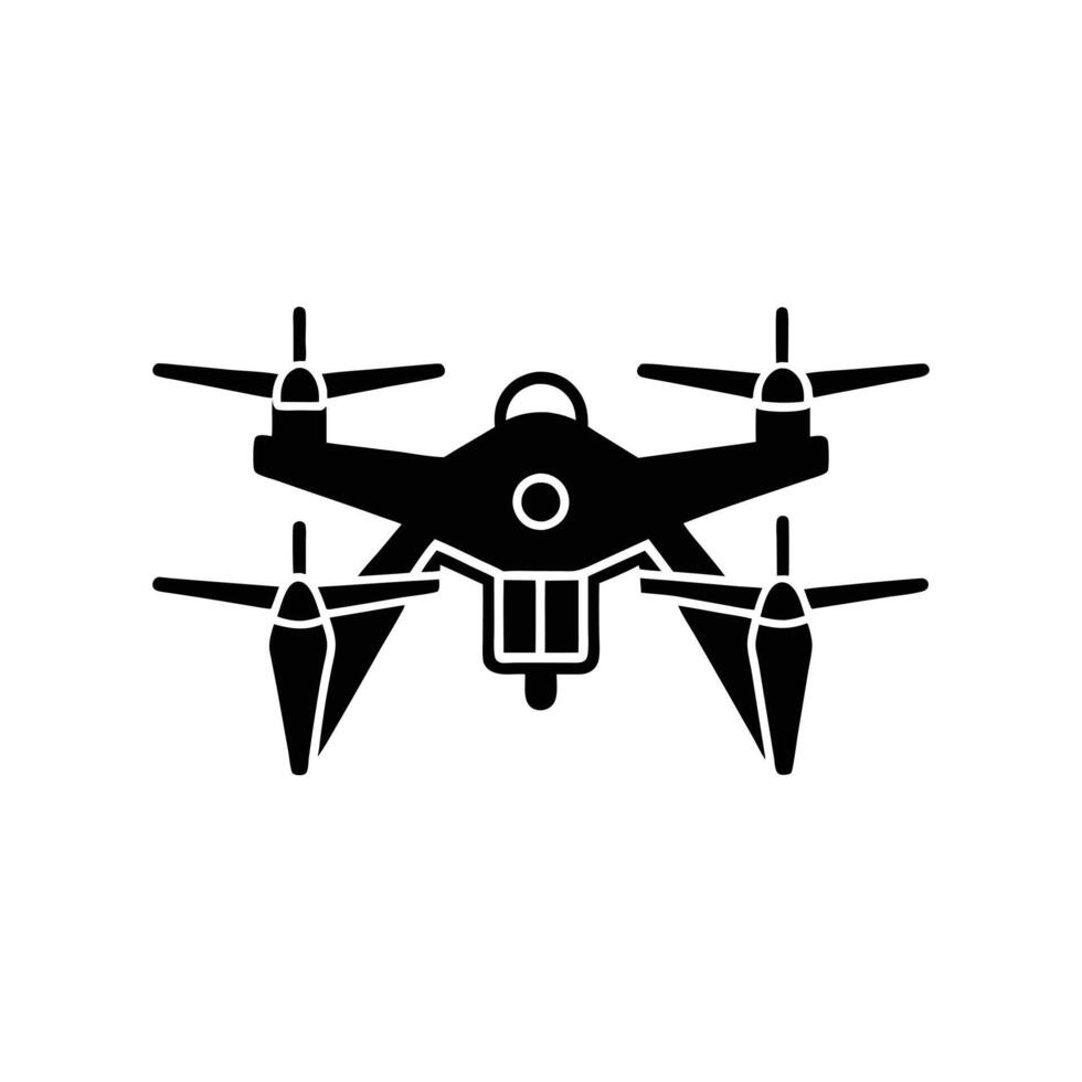 High-resolution drone camera silhouette illustration for creative projects. Ideal for digital art, line art, and cartoon clipart. vector