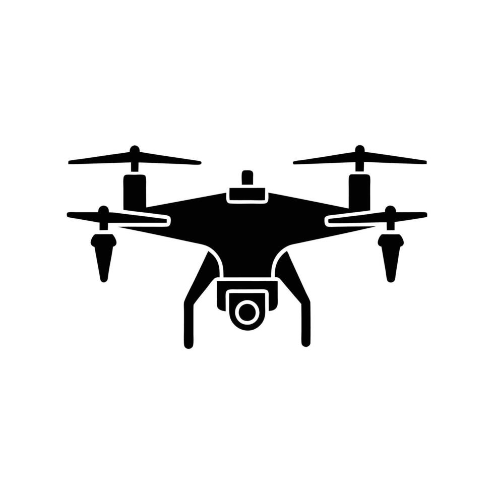 Versatile drone camera silhouette for clipart, line art, and cartoon-style designs. Perfect for digital art, printable, and graphic design projects. vector