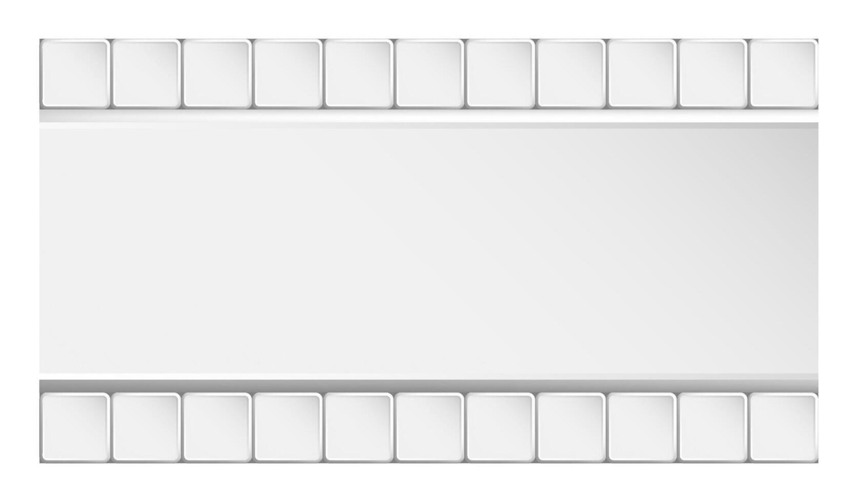 Mosaic silver colored tile buttons wall with rounded corners and big central part is made of large block. Gray ceramic copy space for design of web pages and interface. 3D background vector