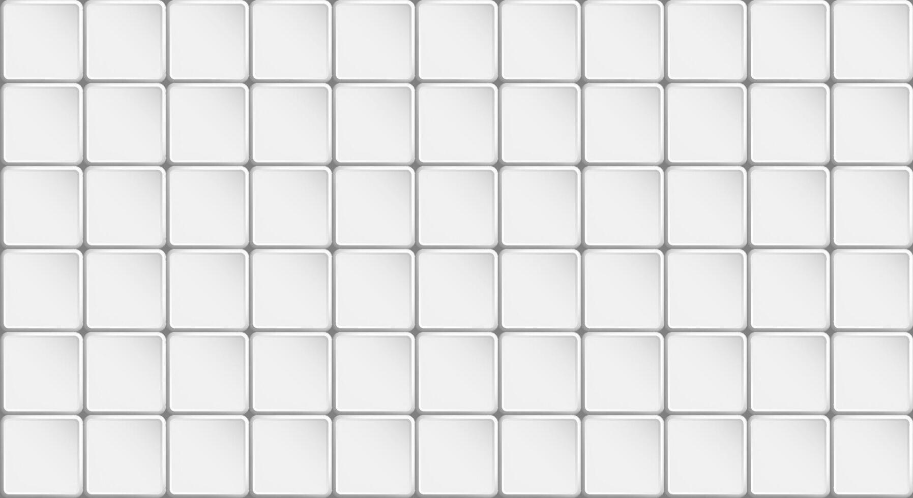 Mosaic gray aluminum colored tile buttons with rounded corners. Grey copy space for design of web pages and interface. 3D background vector