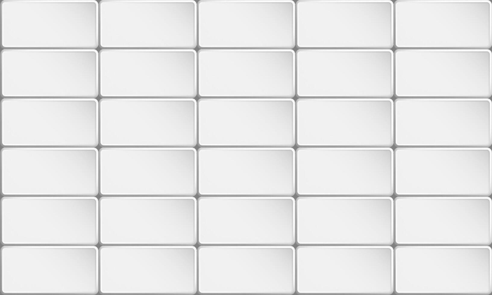 Rectangular silver colored tile buttons wall with rounded corners. Gray ceramic copy space for design of web pages and interface. 3D background vector