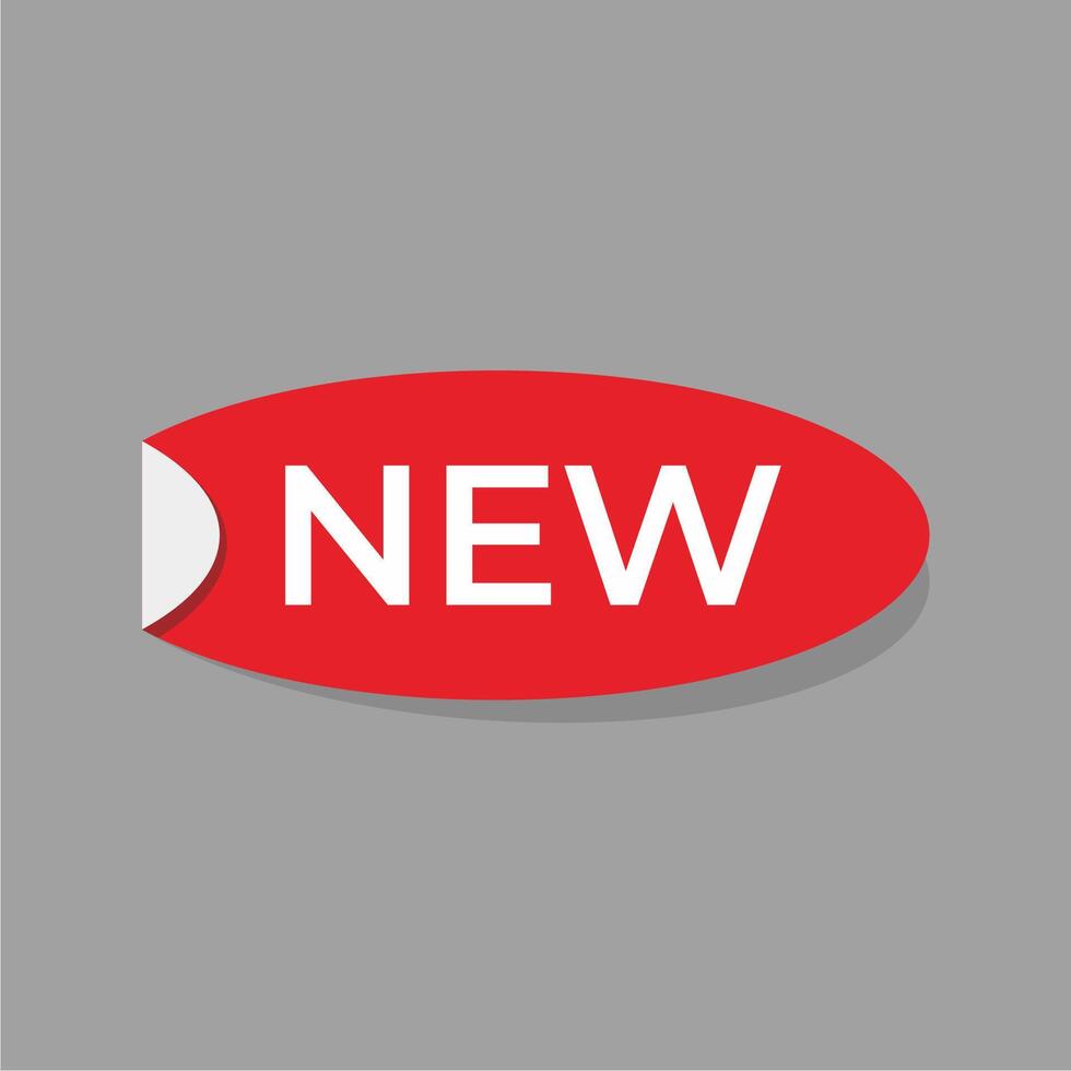 New red sticker. illustration. vector