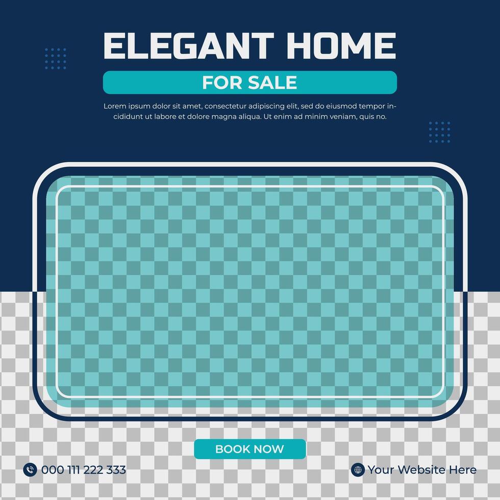 Real Estate and House Property Web Banner Social Media Post Design vector