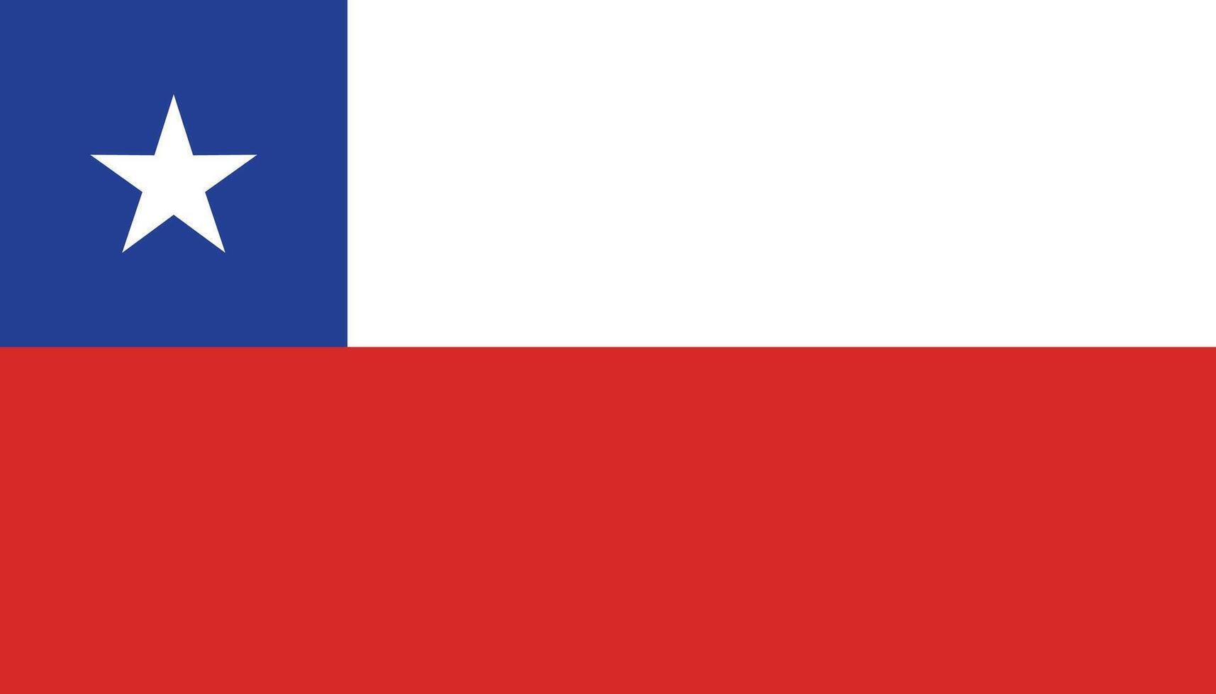National flag of Chile. illustration vector