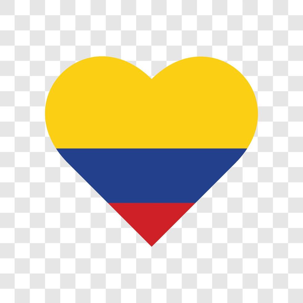 Love flag of Colombia isolated background. design vector