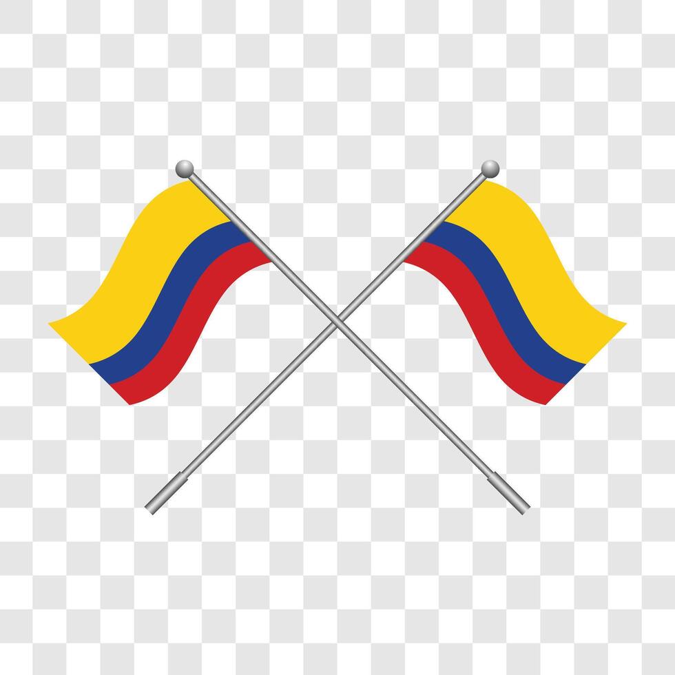 Flag of Colombia clip art element graphic design. illustration vector