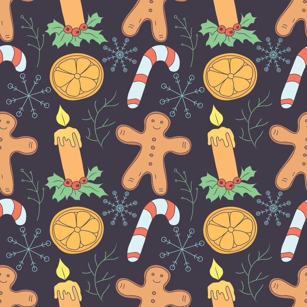 Colored christmas pattern vector