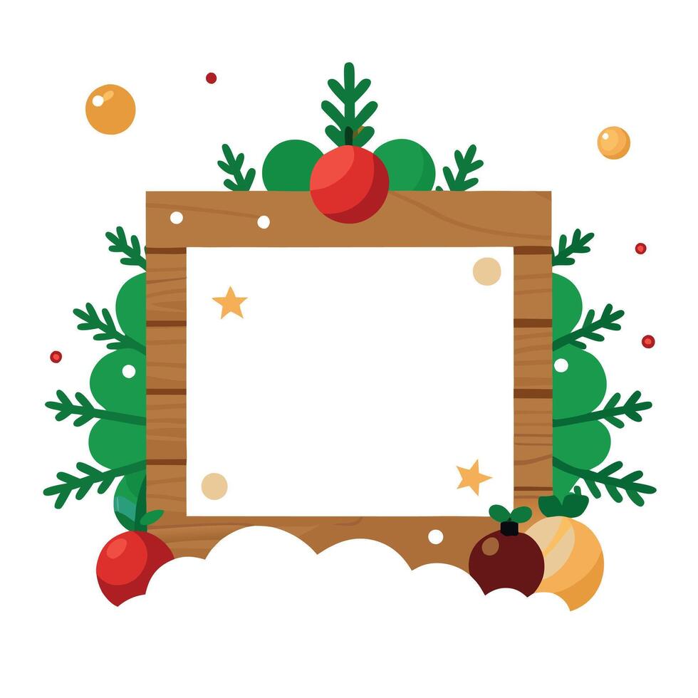 Blank canvas christmas wooden background. Generate Ai vector