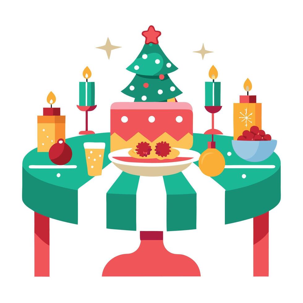 Light christmas copy table year decoration space festive holiday celebration new. vector