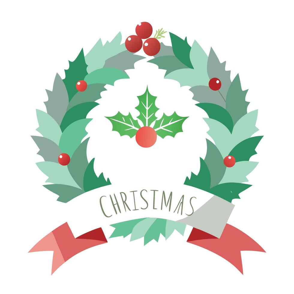 Christmas wreath isolated on white Watercolor wreath with metallic for christmas banner. vector