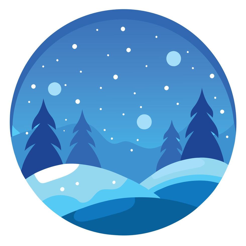 Blurred blue snow scene. blue glitter texture christmas with light snow background vector