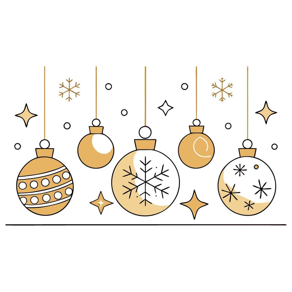 A white and gold christmas background with gold and white ornaments. vector