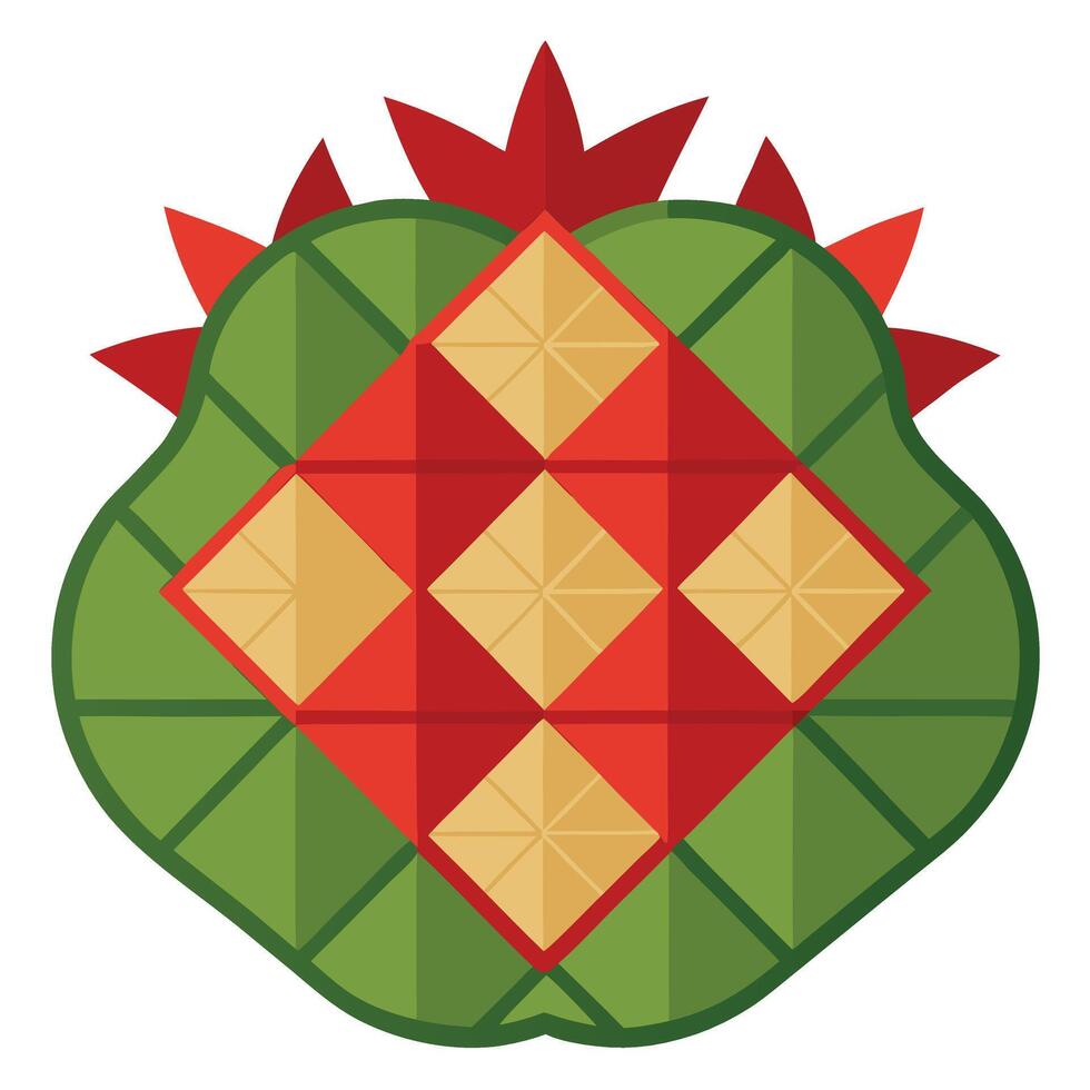 Needlework Quilted Christmas design created with technology vector