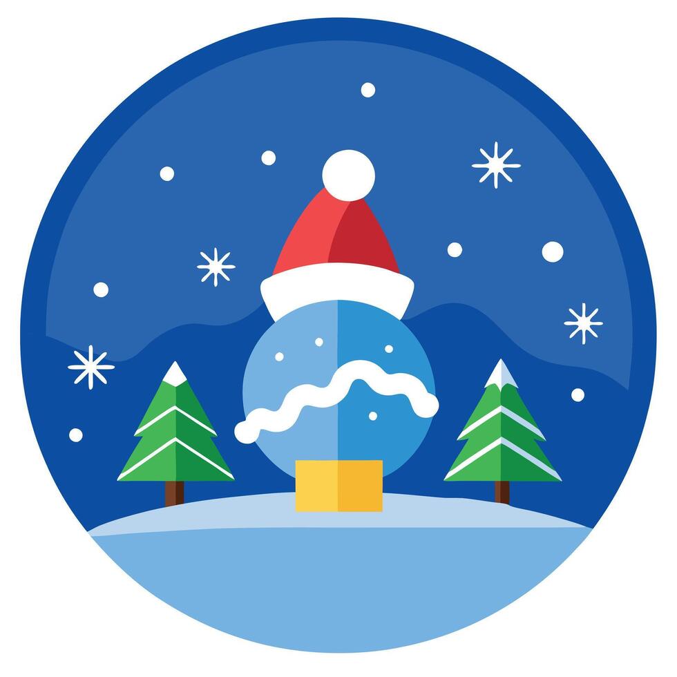Nice greeting christmas on blue background with copyspace vector
