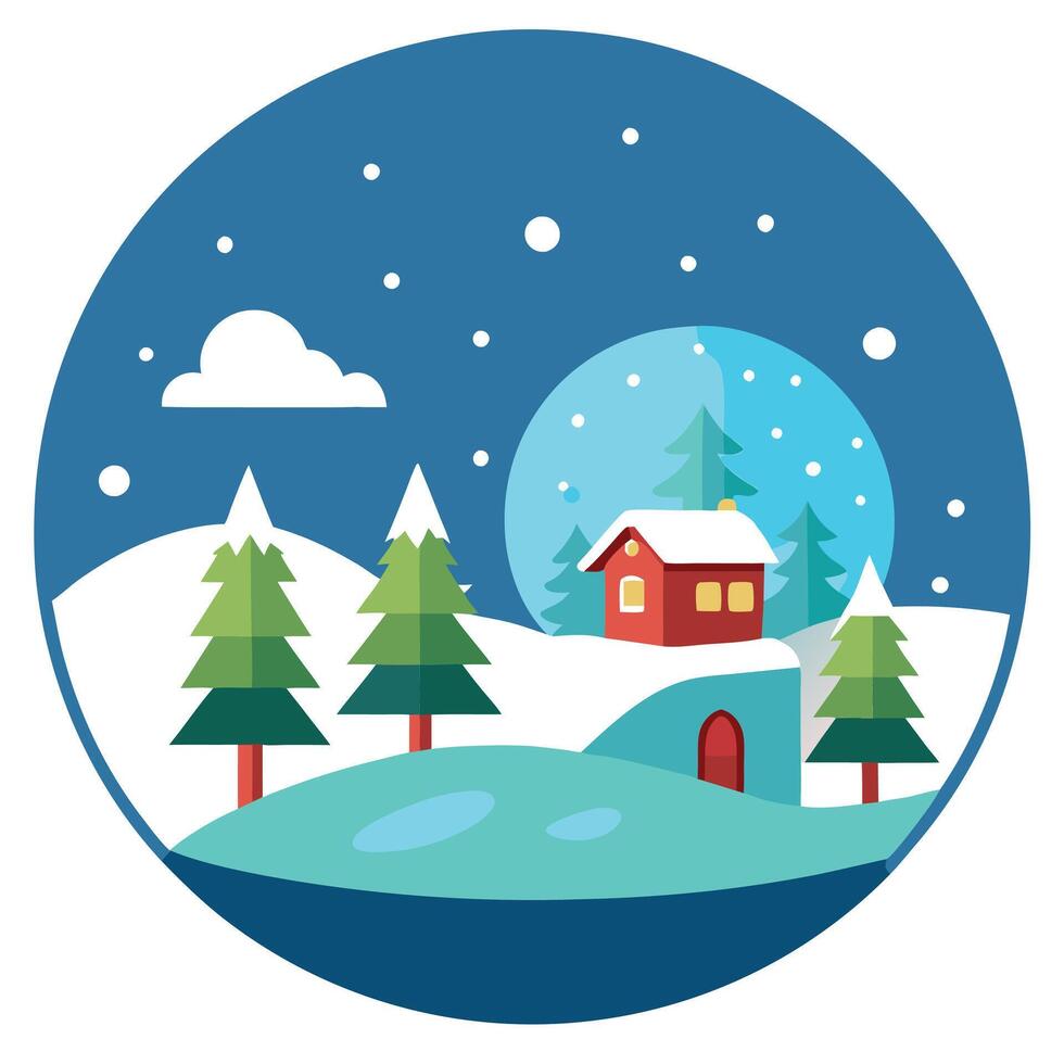 Winter. christmas background with snow. bokeh. copy space. High quality photo vector