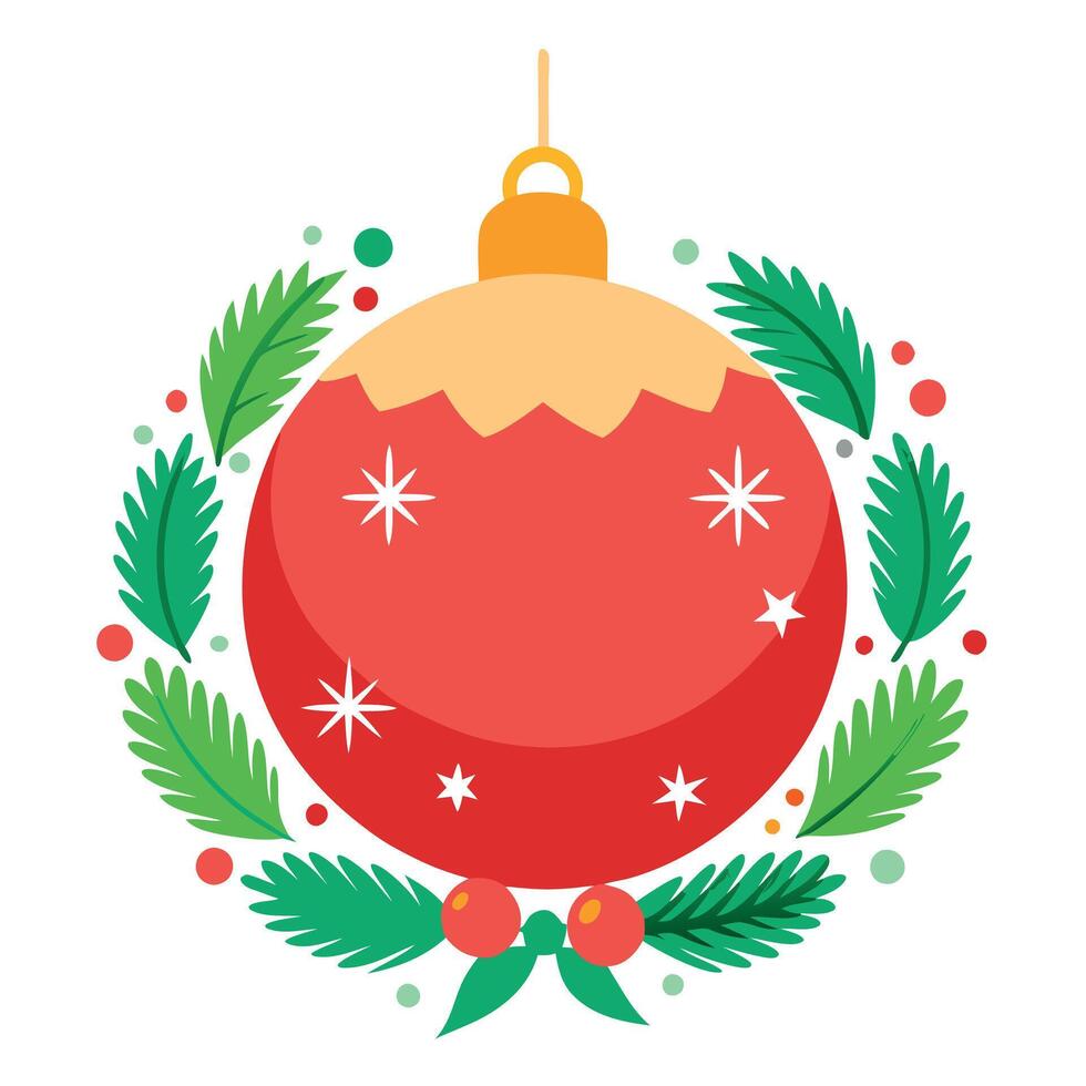 Beautiful christmas decoration with free space for text vector