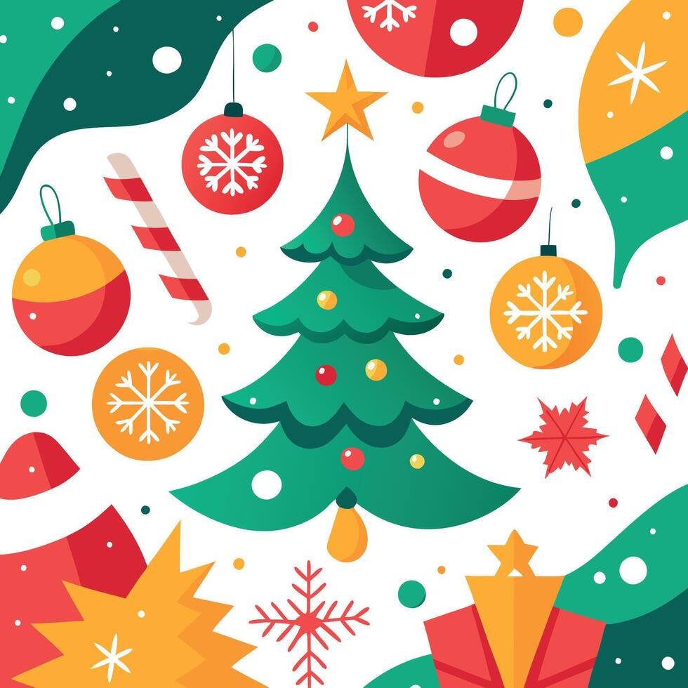 Beautiful Colorful Festive Christmas Backdrop Wallpaper Texture. illustration. vector