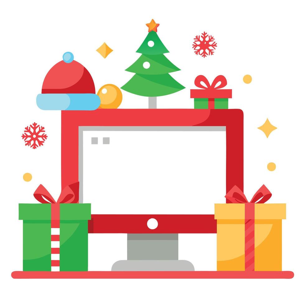Mock up christmas time and desk of free space for your decoration vector
