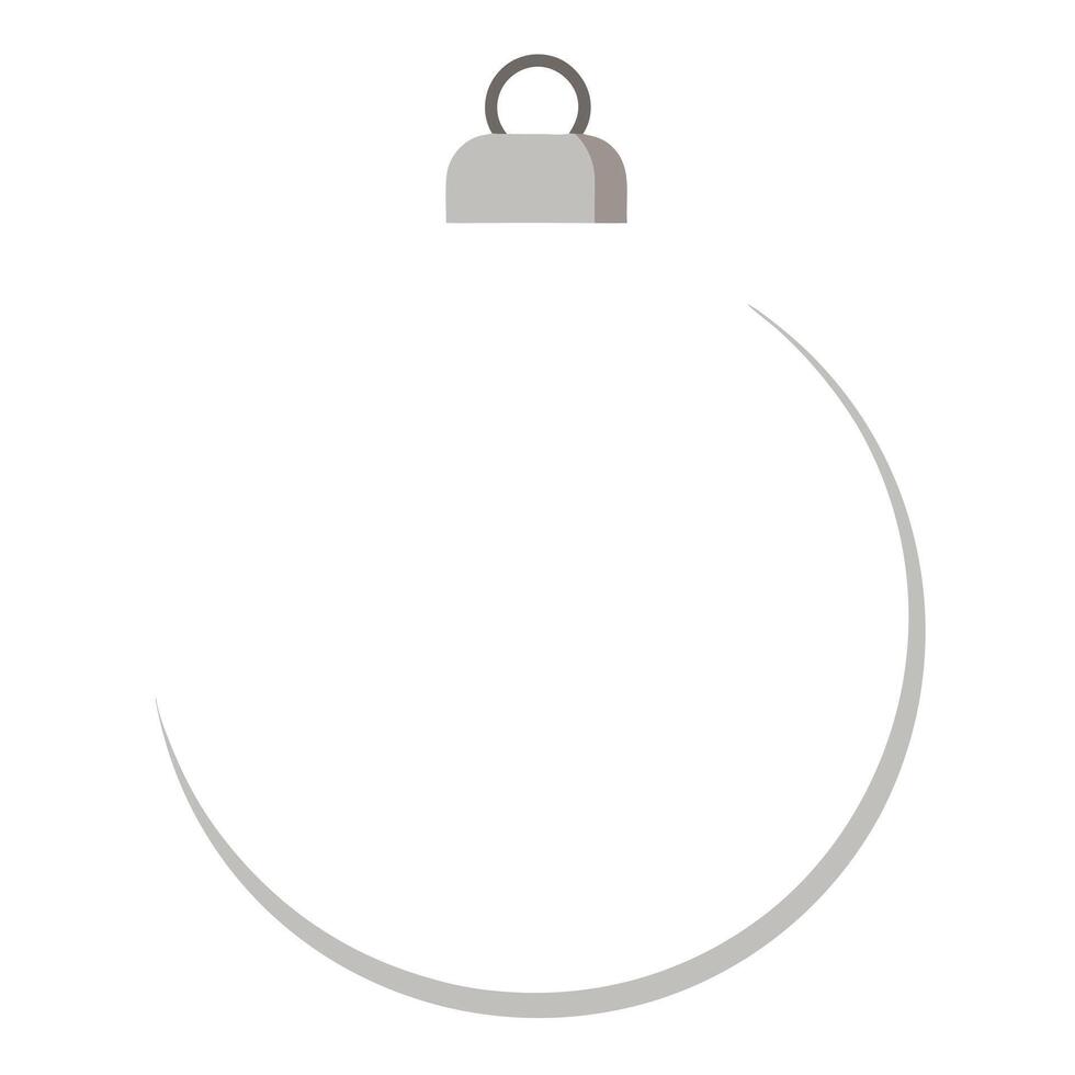 Round white blank Christmas ornament. mockup. copy space vector