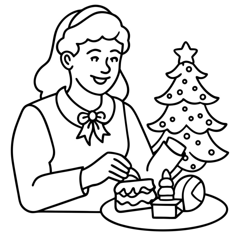 Close up of women decorating christmas gingerbread cookies at home vector