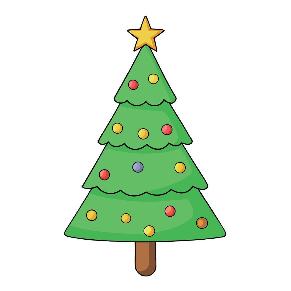Christmas tree illustration vector