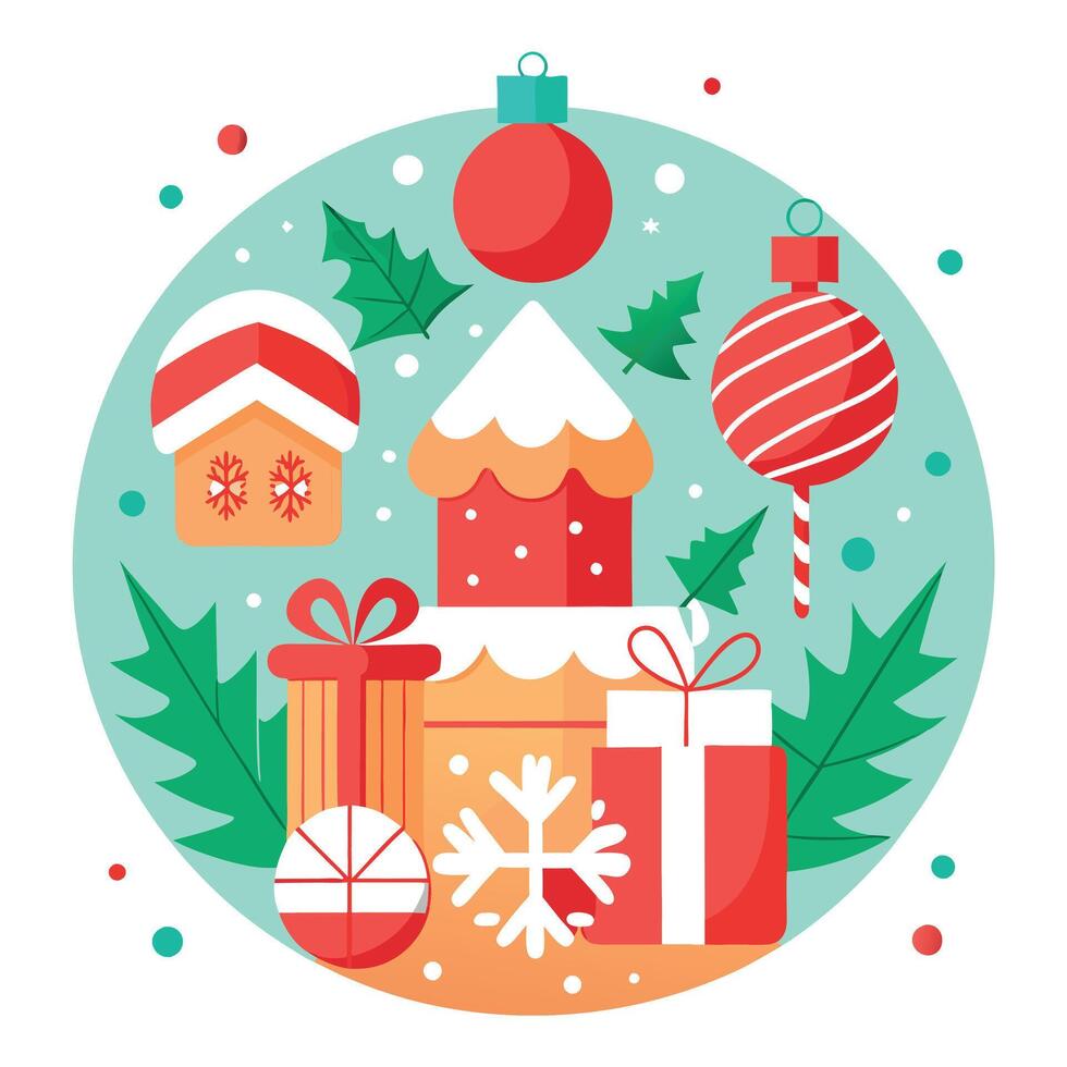 Merry christmas and happy new year festive background. vector