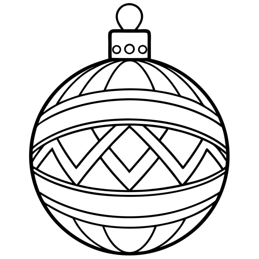 A white and gold christmas ornament with a white background. vector