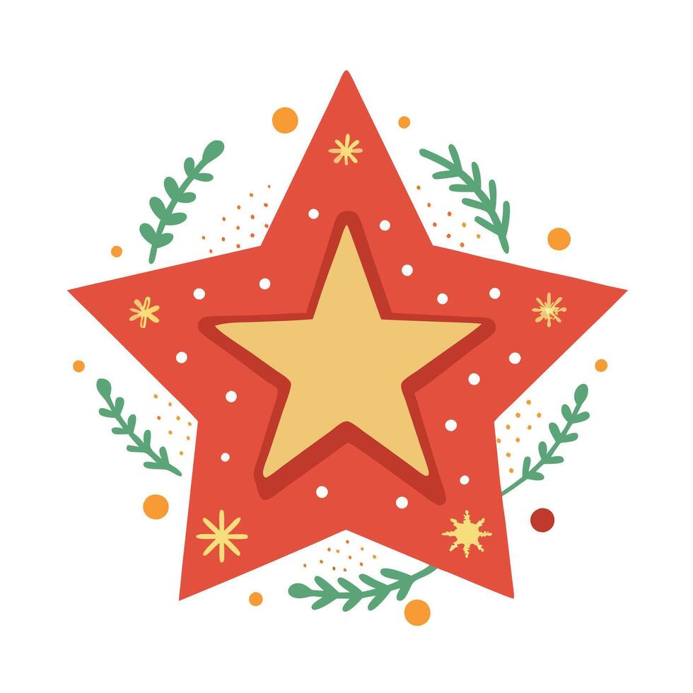 Star with copy space invitation backdrop. christmas greeting background vector