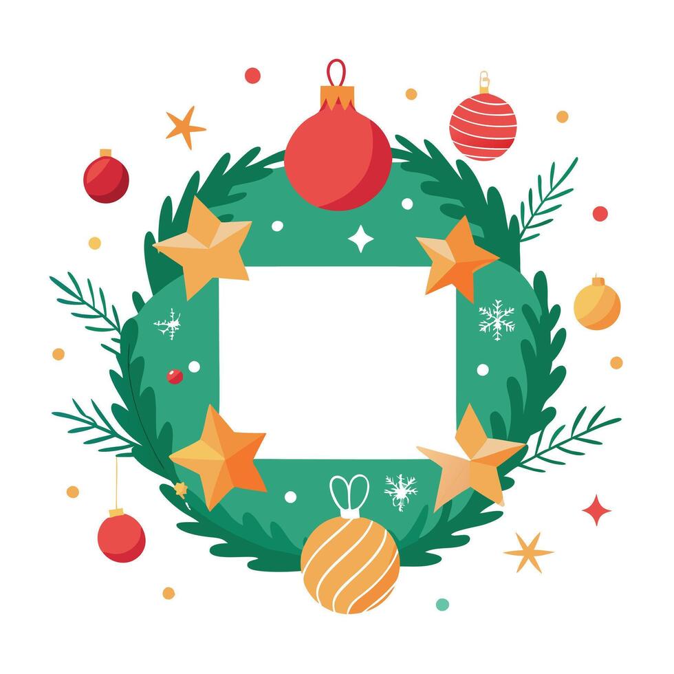 Space for text on textured background surrounded by christmas decoration. background image. vector