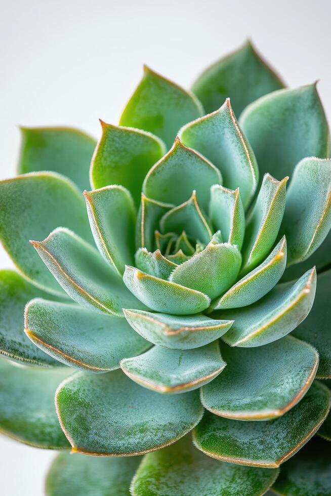 Vibrant succulent close up showcasing its unique colors and patterns in natural lighting photo