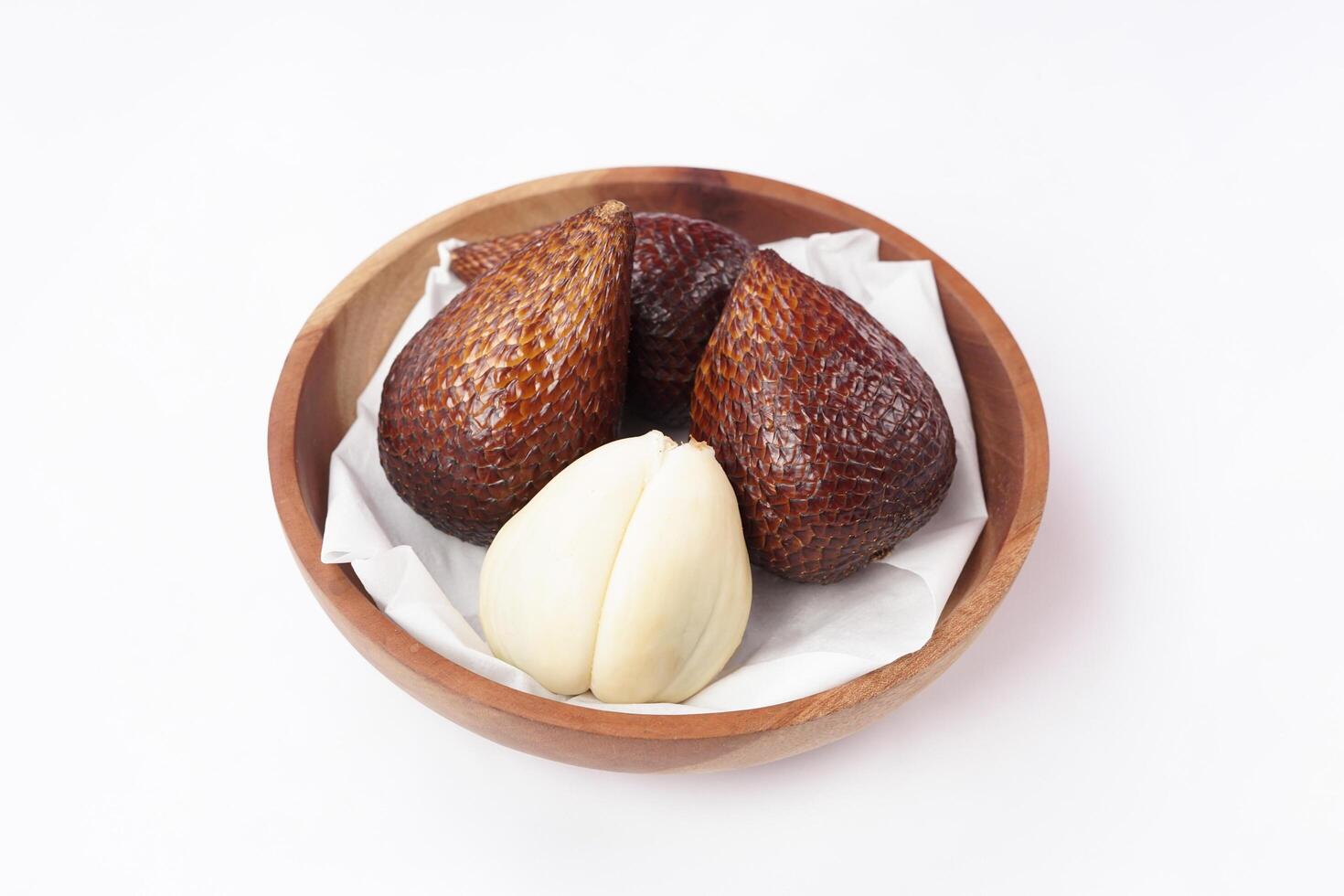 Snakefruit On White Background. Snake fruit path isolated on white. photo
