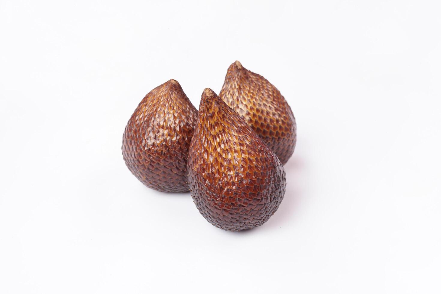 Snakefruit On White Background. Snake fruit path isolated on white. photo