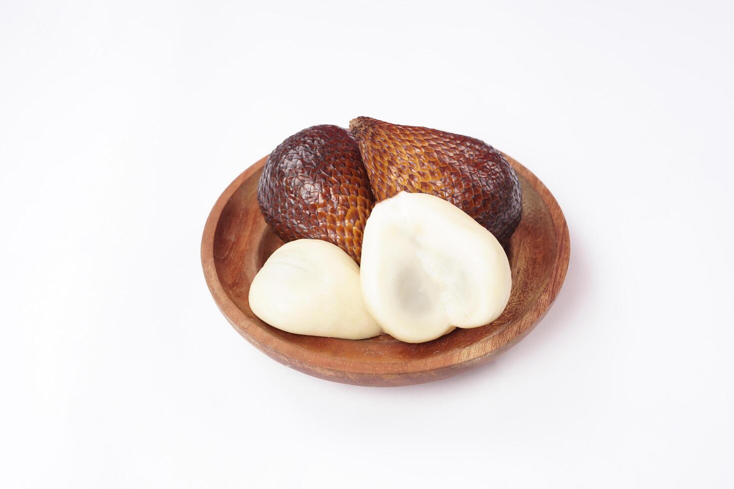 Snakefruit On White Background. Snake fruit path isolated on white. photo