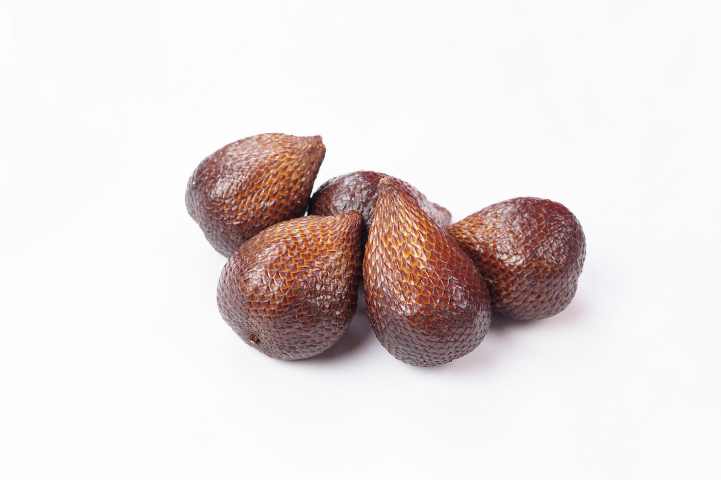 Snakefruit On White Background. Snake fruit path isolated on white. photo