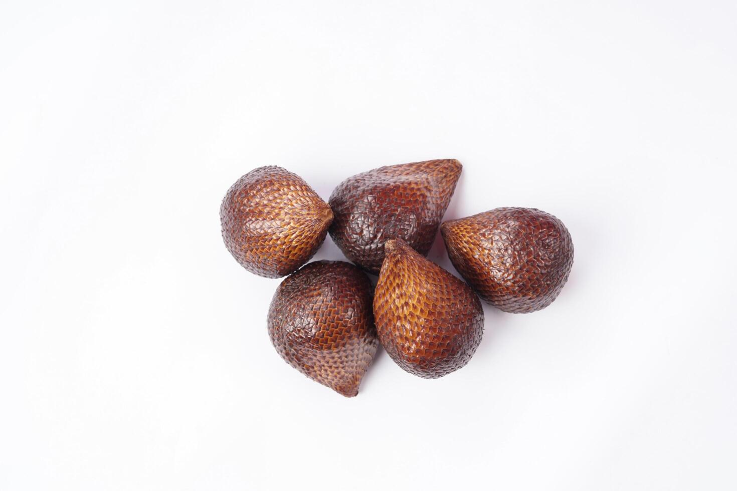 Snakefruit On White Background. Snake fruit path isolated on white. photo
