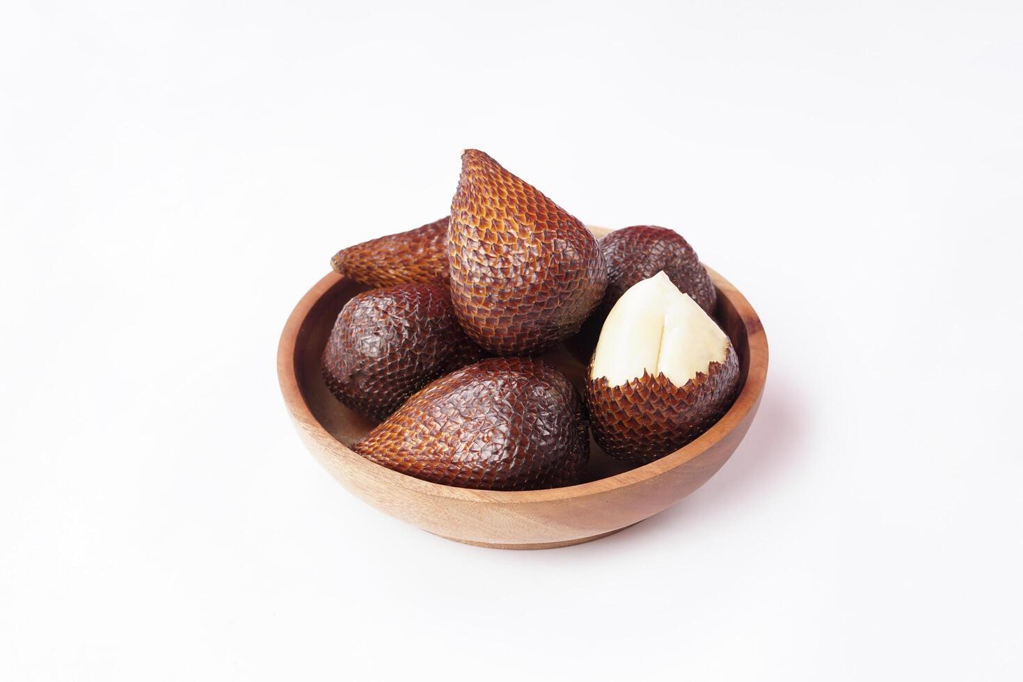 Snakefruit On White Background. Snake fruit path isolated on white. photo
