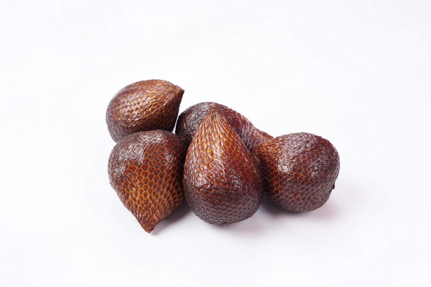 Snakefruit On White Background. Snake fruit path isolated on white. photo