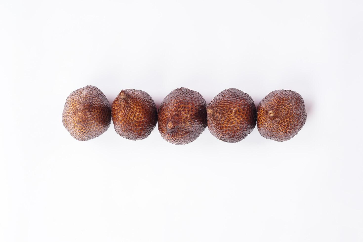Snakefruit On White Background. Snake fruit path isolated on white. photo