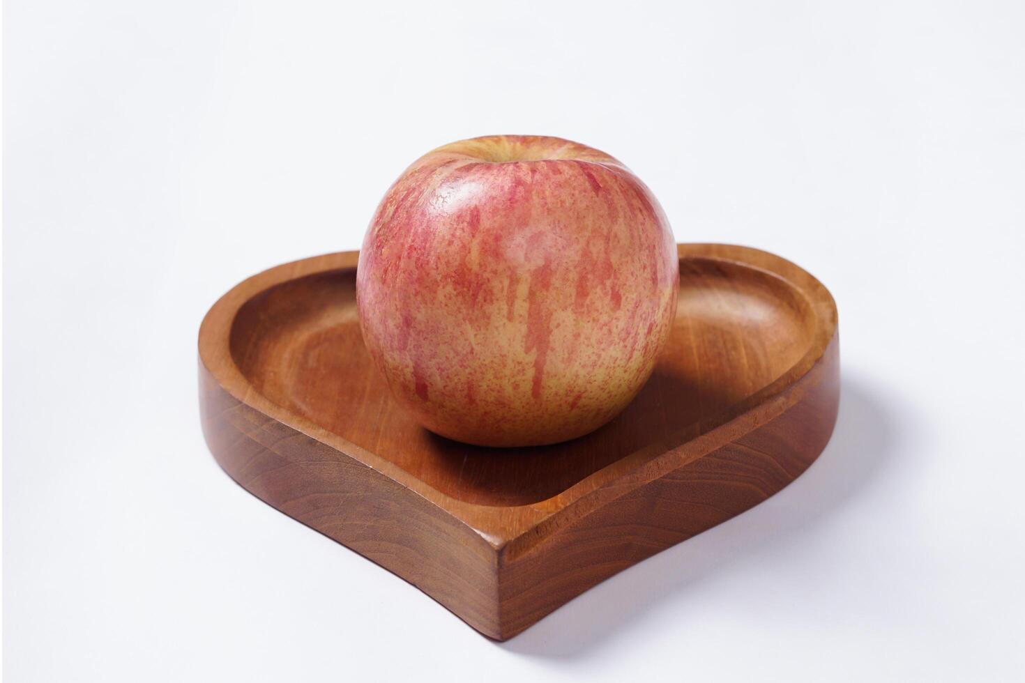 Red apple isolated on white background, fresh red apple with slices, clipping path photo