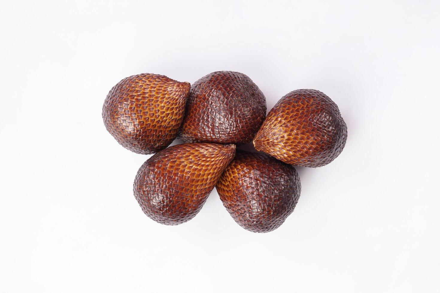 Snakefruit On White Background. Snake fruit path isolated on white. photo