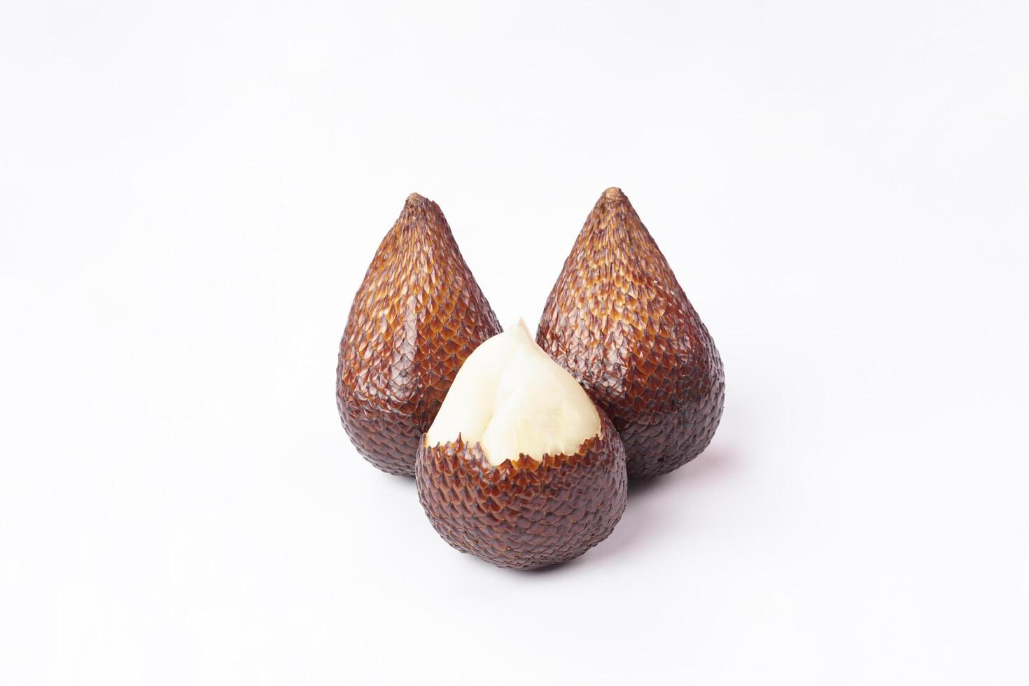 Snakefruit On White Background. Snake fruit path isolated on white. photo