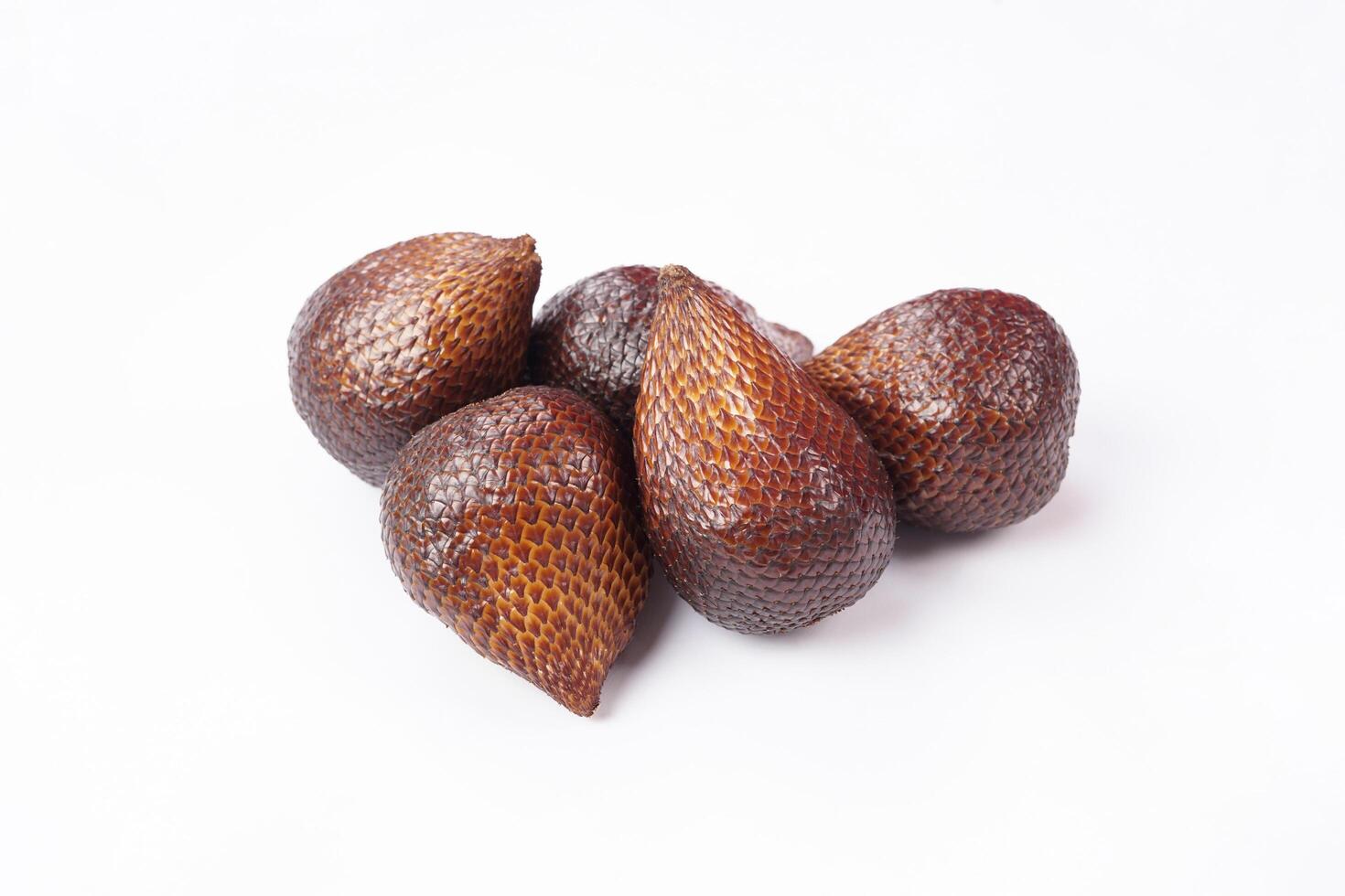 Snakefruit On White Background. Snake fruit path isolated on white. photo