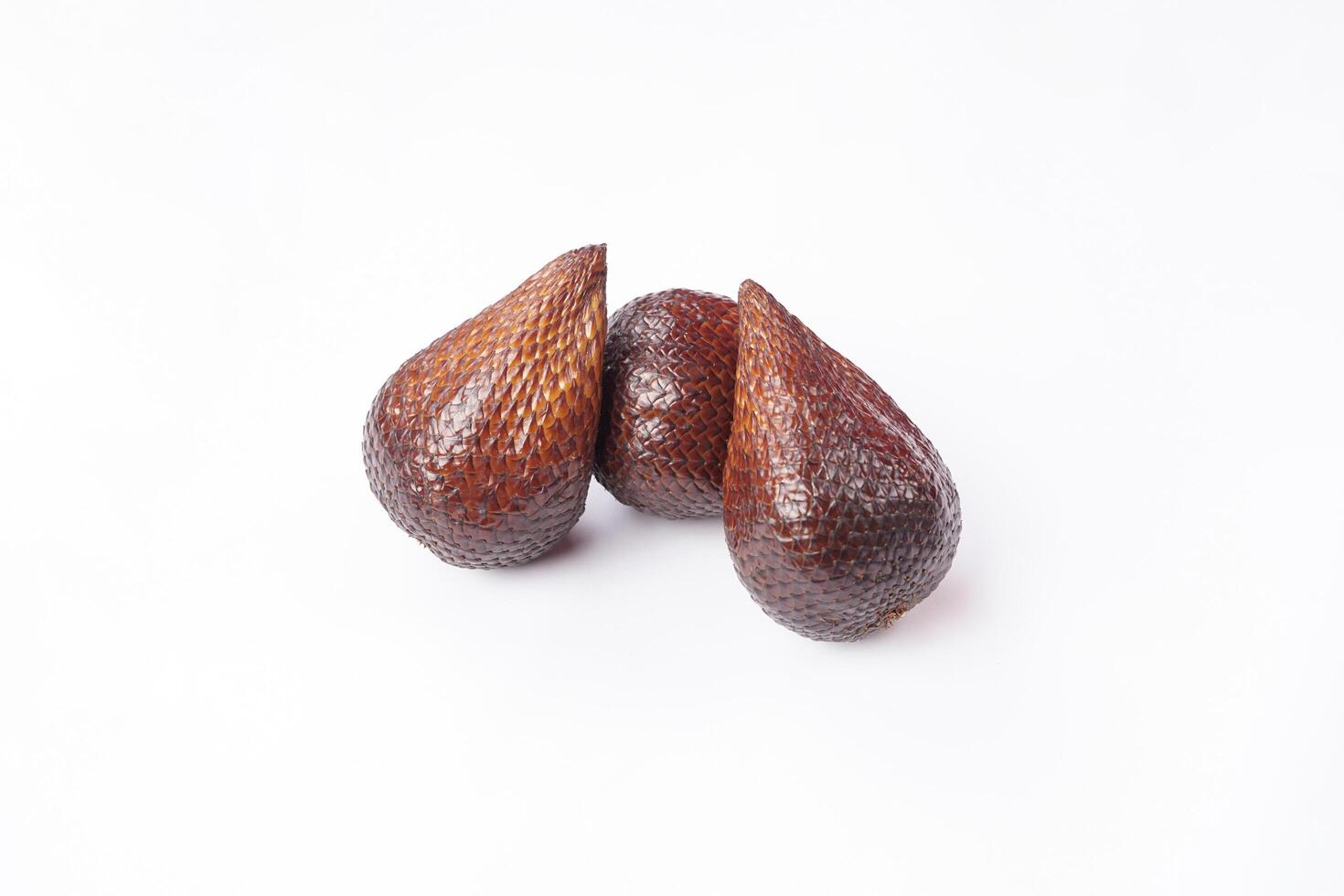 Snakefruit On White Background. Snake fruit path isolated on white. photo