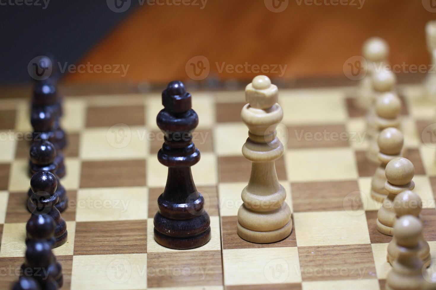 arrangement of chess pieces, a strategy game that sharpens your brain and focuses photo